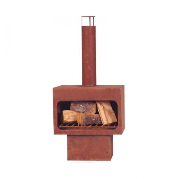 Markone Gartenkamin 201-1 (Unlackiert): 56 x 40 x 115 cm