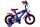 Blaues Kinderfahrrad mit roten Akzenten und Sonic-Design