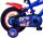 Blaues Kinderfahrrad mit Sonic-Motiv und rotem Schutzblech