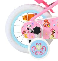 Rosa Kinderfahrrad mit Disney-Prinzessinnen-Aufklebern...
