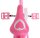 Rosa Kinderfahrradsattel mit Herzmotiv und pinken Pedalen