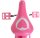 Rosa Fahrradsattel mit Herzmotiv und pinken Pedalen