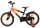 Schwarzes Kinderfahrrad mit orangefarbenen Akzenten und 16-Zoll-Rädern