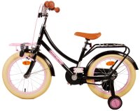 Schwarzes Kinderfahrrad mit pinken Akzenten und stabilen...