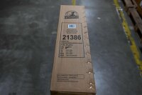Braune Verpackung mit Produktinformationen und Barcode auf der Oberseite