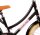 Schwarzes Kinderfahrrad mit pinken Akzenten und braunem Sattel