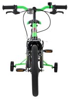 Kinderfahrrad in Grün mit Stützrädern und sportlichem Design