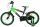 Schwarzes Kinderfahrrad mit grünen Akzenten und 16-Zoll-Rädern