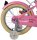 Rosa Fahrrad mit beigem Reifen und Stützrädern, seitliche Ansicht