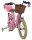 Rosa Kinderfahrrad mit Korb und stabilen Reifen