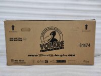 Kartonverpackung für ein Fahrrad mit Logo und Gewichtsangabe