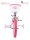Kinderfahrrad mit pinken Reifen und Korb mit Einhornmotiv