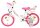 Kinderfahrrad in Weiß und Pink mit Korb und Einhorn-Motiv