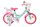Kinderfahrrad in Mintgrün und Pink mit Einhorn-Motiv und Korb