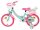 Kinderfahrrad in Mintgrün und Pink mit Korb und Tiermotiv