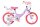 Lila Kinderfahrrad mit Einhorn-Motiv und pinken Details