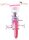 Lila Kinderfahrrad mit pinken Reifen und Korb im Einhorn-Design