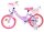 Lila Kinderfahrrad mit pinken Akzenten und Einhorn-Motiv