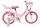 Rosa Kinderfahrrad mit Einhorn-Motiv, Korb und Stützrädern