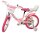 Rosa Kinderfahrrad mit Korb und Einhorn-Motiv, 16 Zoll Räder
