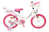 Kinderfahrrad in Weiß und Pink mit Einhorn-Motiv...
