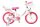 Kinderfahrrad in Weiß und Pink mit Einhorn-Motiv und Korb