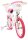 Kinderfahrrad in Weiß und Pink mit Korb und Stützrädern
