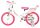 Kinderfahrrad in Weiß und Pink mit Einhorn-Motiv und Korb