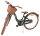 Damenfahrrad mit Korb, braunen Reifen und grünem Rahmen