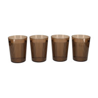 JENS Living Saftspender Set mit 4 Bechern & Ständer | 4L Getränkespender für Party, Garten & Buffet | Robuste Glaskaraffe / Wasserspender