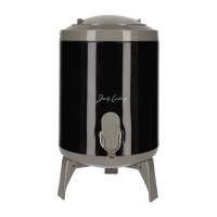 JENS Living Saftspender Set mit 4 Bechern & Ständer | 4L Getränkespender für Party, Garten & Buffet | Robuste Glaskaraffe / Wasserspender