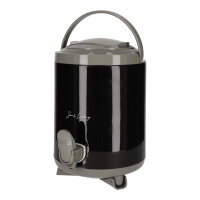 JENS Living Saftspender Set mit 4 Bechern & Ständer | 4L Getränkespender für Party, Garten & Buffet | Robuste Glaskaraffe / Wasserspender