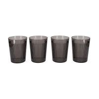 JENS Living Saftspender Set mit 4 Bechern & Ständer | 4L Getränkespender für Party, Garten & Buffet | Robuste Glaskaraffe / Wasserspender