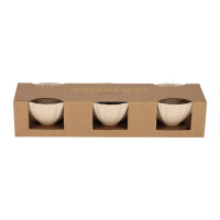 JENS Living Servierset mit Muschelschalen – Edles Snack- & Dip-Set aus Akazienholz & Keramik, ideal zum Anrichten & Verschenken