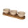 JENS Living Servierset mit Muschelschalen – Edles Snack- & Dip-Set aus Akazienholz & Keramik, ideal zum Anrichten & Verschenken