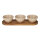 JENS Living Servierset mit Muschelschalen – Edles Snack- & Dip-Set aus Akazienholz & Keramik, ideal zum Anrichten & Verschenken