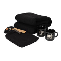 JENS Living Geschenkset „Kuschelzeit“ – Kuscheldecke, Wärmflasche & 2 Tassen – Edle Geschenkbox für Frauen & Männer, Winter Wellness Set für gemütliche Momente