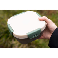 NORLÄNDER Lunchbox mit Kühlelement Zion – Ausgiebige Frische für unterwegs, Büro & Schule mit Trennwand, Snack-Fach & Spork
