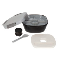 NORLÄNDER Lunchbox mit Kühlelement Zion – Ausgiebige Frische für unterwegs, Büro & Schule mit Trennwand, Snack-Fach & Spork