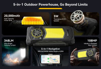 Blackview ROCK 5 Black Outdoor Smartphone 20000mAh Akku 108MP Kamera Night Vision 36GB RAM 256GB ROM 6.78" 120Hz FHD+ Rugged Handy Android 16 NFC