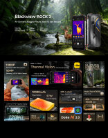 Blackview ROCK 3 Outdoor Smartphone 108MP Kamera 10000mAh Akku 24GB RAM 256GB ROM 120Hz 6.78" FHD+ Rugged Handy Android 16 Thermal Imaging NFC OTG