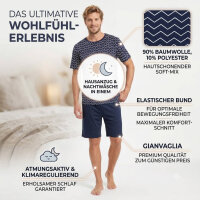 GIANVAGLIA Herren Pyjama Set Schlafanzug Shorty...