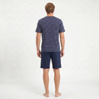 GIANVAGLIA Herren Pyjama Set Schlafanzug Shorty Zweiteilig Baumwolle Hausanzug Manner Nachtwasche Bequem Gemutlicht M-3XL