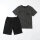 GIANVAGLIA Herren Pyjama Set Schlafanzug Shorty Zweiteilig Baumwolle Hausanzug Manner Nachtwasche Bequem Gemutlicht M-3XL