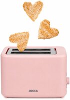 JOCCA Toaster Rosa 700W – 2 breite Schlitze, 7 Bräunungsstufen & Auftauen