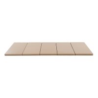 Stapelhocker in beige, aus weichem Material, ideal für Sitzgelegenheiten