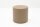 Runder Hocker in beige mit glatter Oberfläche und gepolstertem Sitz