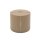 Runder Hocker in Beige mit abgerundeten Kanten und Maßen