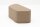 Beige, gepolsterter Hocker mit abgerundeten Kanten und glatter Oberfläche