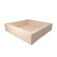 Beige Spielbox aus Schaumstoff mit abgerundeten Ecken und...